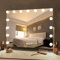 FENCHILIN Hollywood Mirror Vanity Mirror with Lights USB Port 15 LED Rotatable 3 Lighting Modes for Dressing Table10x Magnifying Glass Touchscreen 58x46cm