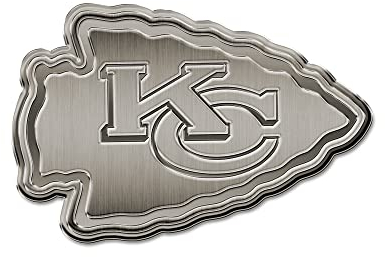 Rico Industries NFL Kansas City Chiefs Antik Emblem für Auto, LKW, SUV - Nickel-Finish