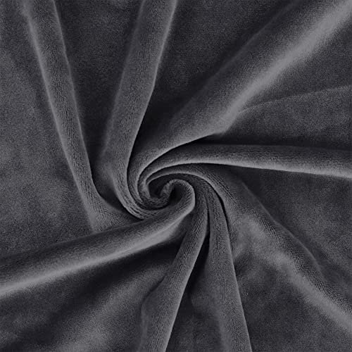 TIANSHU Samtstoff,Polsterstoff Vorhang, Kissen, Polsterung, weiche Möbel, Sofamaterial zum Nähen Schneiderei Tragetaschen Malerei 1.5M Breite, 3M(Grau)