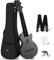 Enya Ukulele Soprano Nova U Mini Simple 53,3 cm – Ukulele da viaggio in fibra di carbonio – Con kit per principianti include custodia, cinturino, capotasto e corde (nero)