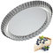 KADAX Tart Tin, Round Quiche Dish, Galvanized Steel Baking Mould for Flan, Pie, Metal Cake Tray, Bakeware (⌀ 30 cm, Silver)