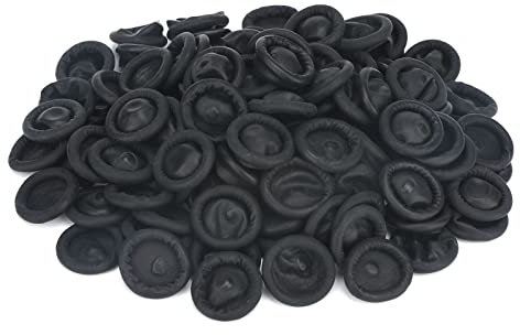 G2PLUS Black Finger Cots 200 PCS Latex Anti-Static Finger Covers Finger Tip Rubber Protect Keeping Dressing Dry and Clean