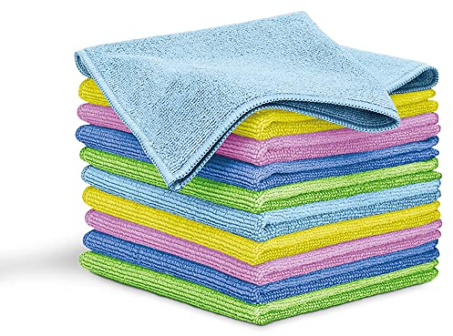 Blaumann Set 10 Paños de Cocina Microfibra, Juego de Bayetas Suaves para Secar, Super Absorbentes, Grandes 30x30cm, Toallas para Limpieza Cocina, Coche, Cristales, Baño, Reutilizables, Multicolor