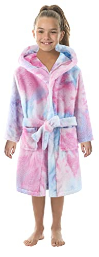 TDEOK Bademantel Kinder MäDchen Flauschig - Kinderbademantel Kuschelig Morgenmantel Warme Weiche Pyjamas Kleinkind Saunamantel Mit Kapuze Morgenmantel FüR Jungen MäDchen Hausmantel