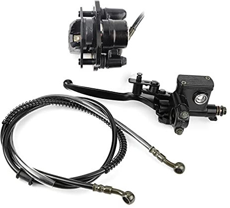 NDNCZDHC Hydraulic Brake Kit, Hydraulic Rear Disc Brake Caliper System with Pads for Quad Dirt Bike ATV