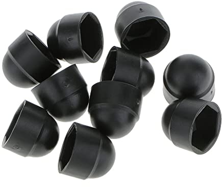 10x M8 Sechskantmutter Staubschutzkappe 13x15 mm schwarz - Kunststoff Schraubenschutzkappen für Sechskantschrauben und Muttern