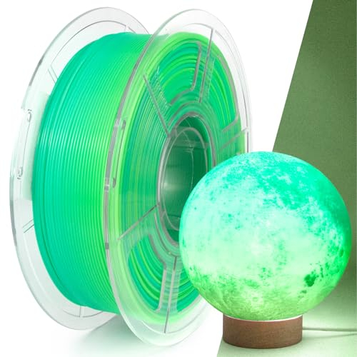 IEMAI PETG-Filament, 1,75 mm, 1 kg, durchscheinendes PETG-3D-Drucker-Filament, Farbverlauf, Gelbgrün, Hochgeschwindigkeitsdruck, Maßgenauigkeit +/- 0,02 mm