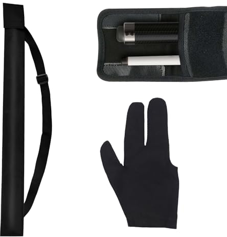 KARELLS Pool Queue Tasche, Pool Cue Bag, Black Color Pool Cue Case, Billard Queue Tasche, Cue Bag, Queue Tasche, Billard Tasche, Billard Zubehör, for 1/2 Snooker Billiard Stick Rod,80cm