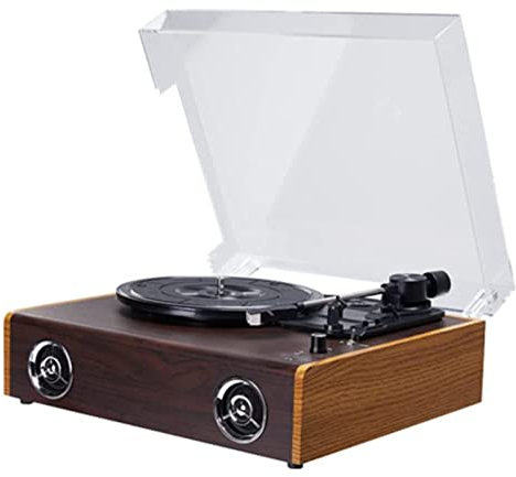 GaRcan Turntable Record Player Bluetooth Built-in Phono Pre-amp 3-Speed Belt-Driven with Adjustable Counterweight Magnetic Cartridge Vinyl Recording via PC Turntables for Vinyl Records
