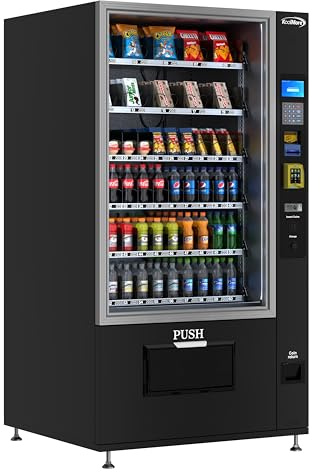 KoolMore Refrigerated Snack Vending Machine with 60 Slots, Bill Acceptor and Credit Card Reader in Black (KM-VMR-40-BR)