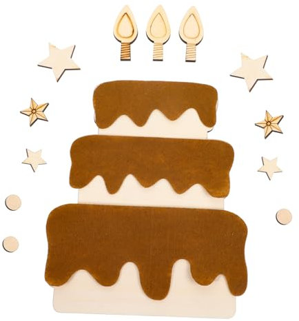 CAXUSD Happy Birthday Schild Holz Geburtstagsdekorationen Geburtstag Holzdekoration Kuchenschild Wiederverwendbar Wandkunst