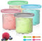 Lukinuo Ersatz Creami Pints und Deckel für Ninja- 4 Pack cremige Eiscreme Behälter Tassen Gläser Wannen Kanister Set kompatibel mit NC301 NC300 NC299AMZ Serie XSKPLID2CD Eismaschine spülmaschinenfest