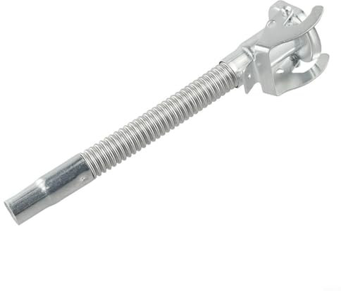 SMZhomeone Beccuccio per tanica di benzina in metallo argentato, adatto per taniche standard da 5/10/20 litri, può essere utilizzato con o senza ugello in gomma, lunghezza 30 cm