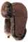 Futrzane Trappermütze aus Cord - Ushanka Damen - Winter Mütze mit Ohrenklappen (M, Braun - Braun Siberian)