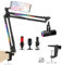 YOUSHARES RGB Mikrofonarm kompatibel mit Fifine AM8, HyperX QuadCast, Blue Yeti, Rode, Razer Seiren mini und anderen Gaming Mic, Microphone Ständer Boom Arm mit RGB