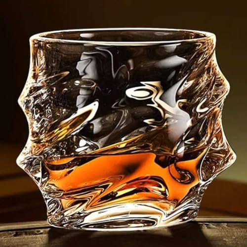 Tsuki – Lot de verres à whisky en cristal japonais, verres à whisky à l'ancienne, verres à cognac uniques, cadeaux à bourbon pour homme