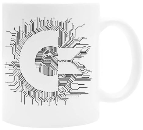 DAMBOTEE Commodore-Schaltkreise Weiße Kaffeetasse Aus Keramik