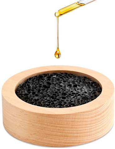 Duftstein für Ätherische Öle, Diffuser Aroma Diffuser mit Hölzerner Räucherkiste, Aroma Duftstein für Automobil und Innenraum Ätherische Öle für Aromatherapie in Schlafzimmer, Badezimmer, Büro, Reisen
