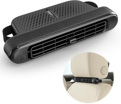 LYtech Car Fan Vehicle Seat Cooling Fans Portable Auto Electric Headrest Fan Vehicle USB Fans with 3 Speeds Powerful Quiet Car Blower with 150cm USB Wire For Auto Truck SUV Office Chair