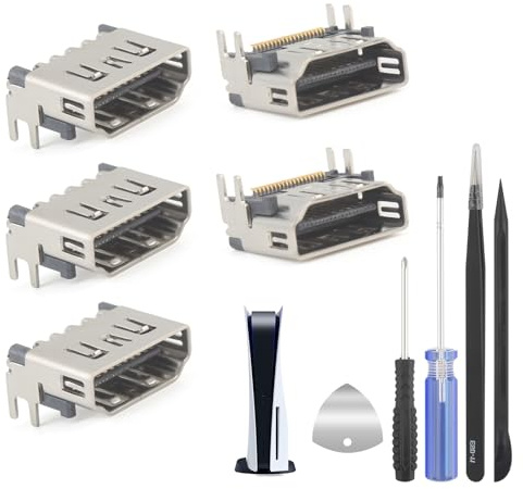 5 pièces Hdmi Port femelle pour Sony Playstation 5 (PS5) Digital Edition/UHD + outils