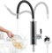 Wasserhahn mit Durchlauferhitzer Küche, 3000W 360°Schwenkbar Küchenarmatur Armatur, Elektrische Heizung Wasserhahn, LED Temperaturanzeige, Elektrische Edelstahl für Küche, Garten, Bad, Wohnwagen