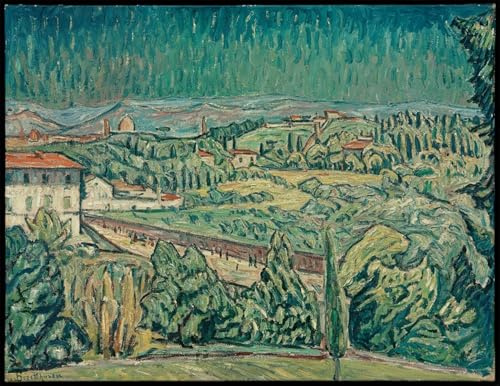 ARToPHIIU Berühmte Gemälde Abstrakte Leinwand Kunst Vintage Wandbild Florenz by Theo Von Brockhusen Leinwand Wandbilder für Schlafzimmer Home Decor 60x90cm
