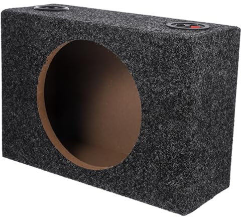 Kichvoe 8-inch Car Audio Speaker Box, Single Diy Subwoofer Enclosure, Wooden Empty Car Speaker Cabinet for Vehicle Audio Upgrade