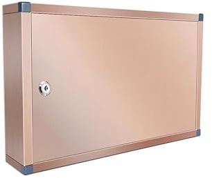 Schlüsselkasten-Organizer aus Edelstahl, robustes Schlüsselschloss mit Schlüsselanhängern, Sicherheitsaufbewahrung for Auto, Büro, Haus, Garage, Vermietungsgeschäft(Rose gold,40 Key Position)
