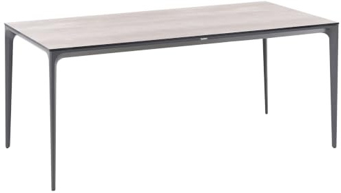 Beliani Garden Dining Table HPL Top Aluminium Frame UV Water Rust Resistant Dark Grey with Light Grey Sovareto