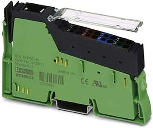 PHOENIX CONTACT IB IL 24 PWR IN/F-PAC Inline-Einspeiseklemme, komplett mit Zubehör (Anschlussstecker und Beschriftungsfeld), 24 V DC, mit Sicherung (Mainspannung)
