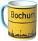 WANDKINGS® Tasse, Skyline Bochum - BLAU