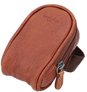 Gusti Satteltasche Leder - UDO B. Schlauchtasche Fahrradtasche für Werkzeug Ledertasche Vintage Braun