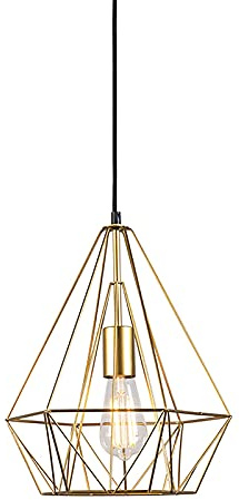 Qazqa Modern Pendelleuchte, Pendellampe - Carcass - Gold, Rund, 30cm, Ideal als Wohnzimmerlampe