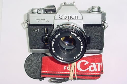 Used 35mm film SLR manual Camera for Canon FTb QL with 50mm F/1.8 Lens
