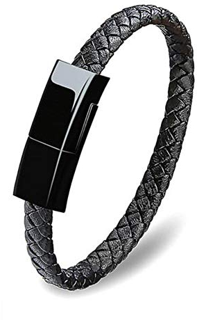 Cavo Micro USB Caricabatterie Android, Bracciale esterno Cavo USB Caricabatterie Potabile Cavo di ricarica Linea dati Micro Tipo C Interfaccia a 8 pin per iPhone Telefono cellulare Android,Lightning