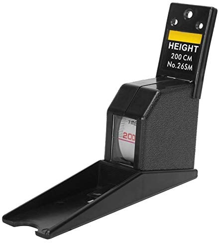 Höhen Messband, 2 Meter Einziehbares Höhenmessband für Erwachsene und Kinder Lineal aus Metall zur Höhenmessung(Black)