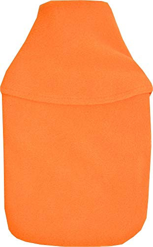 Plain Orange Cosy Soft Fleece 2 Litre Hot Water Bottle & Cover