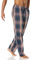 Amazon Essentials Herren Gewebte Straight-Fit Pyjamahose Mit Taschen, Marineblau Großes Karo, XXL
