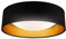 B.K.Licht I Luz de techo de tela LED I oro negro I 18W placa de LED I 2.200lm I 4.000K color de luz blanca neutral I lámpara de tela I 40cm
