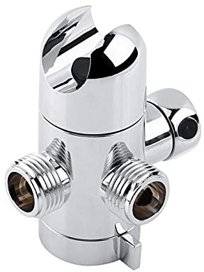 BORDSTRACT 3 Vie Deviatore Doccia, Braccio Deviatore Cromato Regolabile 3,3 X 2,6 Pollici, Ricambio per Doccia Domestica o Bagno