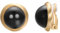 Vogem Schwarze Perlen Clips Ohrringe Damen Ohne Ohrlöcher 14mm Rund Süßwasserperle Gold Ohrclips Hypoallergener Modeschmuck