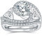 JewelryPalace Celtic Knot Unendlichkeit 2ct Zirkonia Solitär Promise Ring Damen, Verlobungsringe Silber 925 Frauen, Simulierter Diamant Hochzeitsringe Vorsteckring Trauringe Ehering Band Ringe Set 51