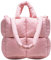 Grand sac fourre-tout matelassé rétro classique pour femme avec fermeture éclair - Sac à bandoulière Y2K - Couleur unie - Poignée sur le dessus (rose), rose, Rétro