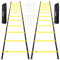 Ohuhu Koordinationsleiter, Geschwindigkeitstraining-Set, 2 Stück, 6 m, 12 Sprossen, Übungsleitern mit Erdspießen, für Fußball, Boxen, Fußarbeit, Sport, Füße, Fitness-Trainingsleiter mit Tragetasche,
