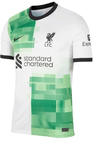 NIKE Men's LFC Df Stad Aw T-Shirt, White/Green Spark/Black, XXL