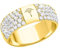 Joop! Damen-Damenring 925er Silber Zirkonia 58 Gold 32022402