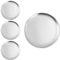 WG inc Stainless Steel Dinner Plates 12 Inch Set of 4 Large Indian Thali - Dinnerware Serving Mirror Finished Round Trays, Metal Dishes - Heavy Plates (1 Lb Each) Sticker Free