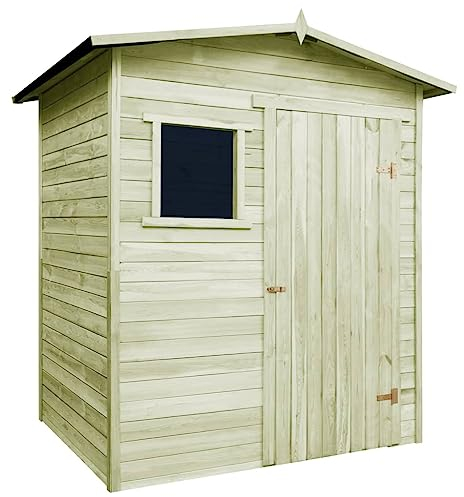 Gartenhaus Schuppen 1,5x2m imprägniertes Kiefernholz Artikelmaterial: Kiefernholz, grün imprägniert