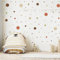 Muralo - Wandtattoo Kinderzimmer Mädchen, Klebe-Punkte Bunt 150 Stück - Wandsticker Wanddeko Babyzimmer, Wandaufkleber Deko Kreise Set, Dots- Br. 60cm x Hö. 30cm