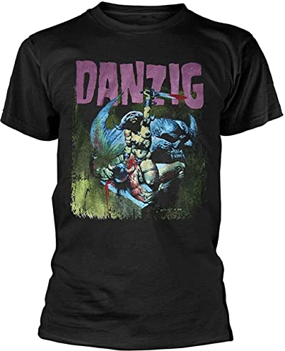 Danzig Warrior Mens T-Shirt Unisex Graphic Black Tee Shirt L